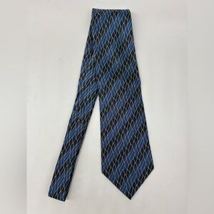 Blue and Gold Patterned Tie
